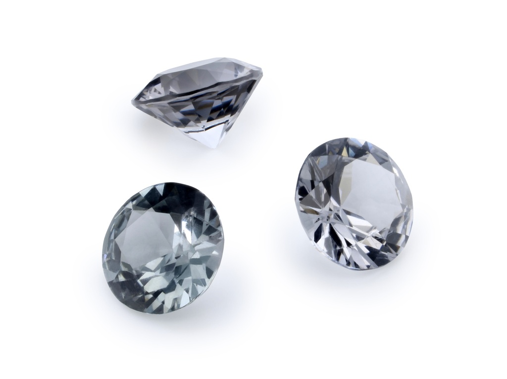 [LGRB0400P2] Spinel 4.00mm Round Dark Grey