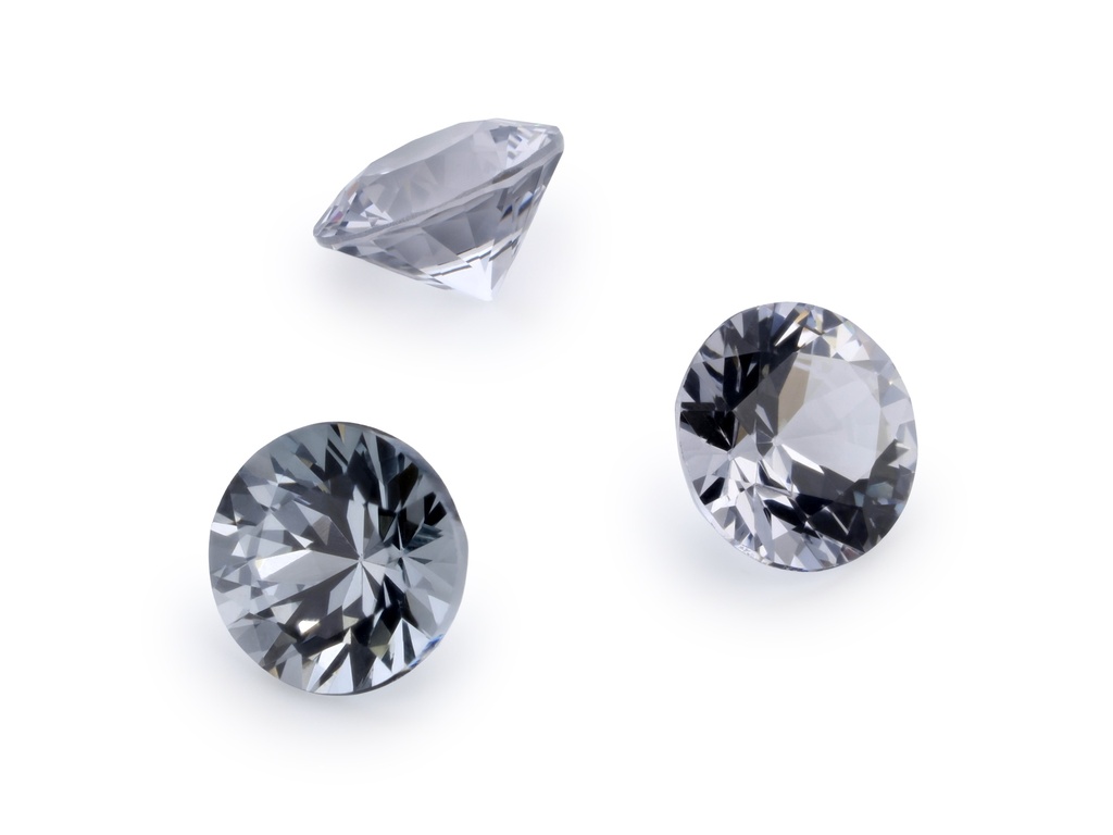 [LGRB0350P1] Spinel 3.60mm Round Light Grey