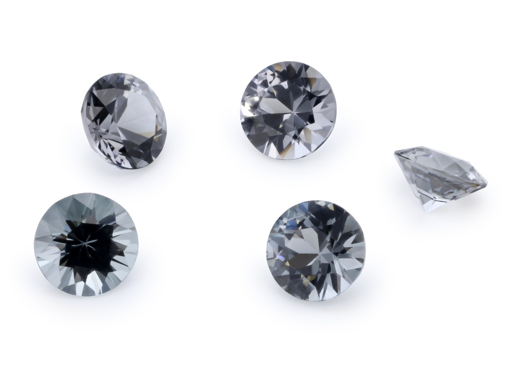 [LGRB0350P2] Spinel 3.60mm Round Grey