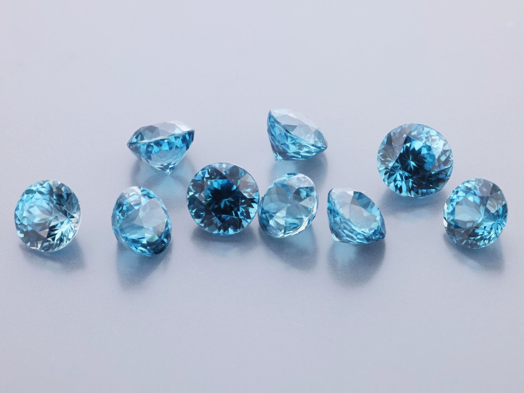 [ZWRB0500] Zircon 5.00mm Round Blue