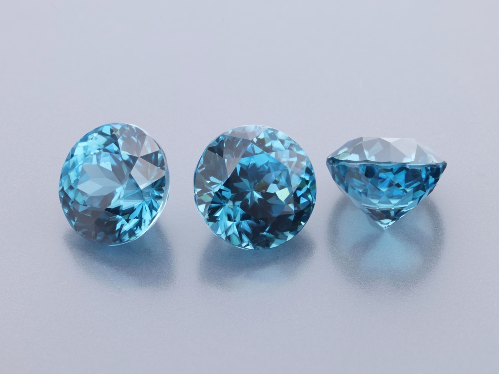 [ZWRB0600] Zircon 6.00mm Round Blue