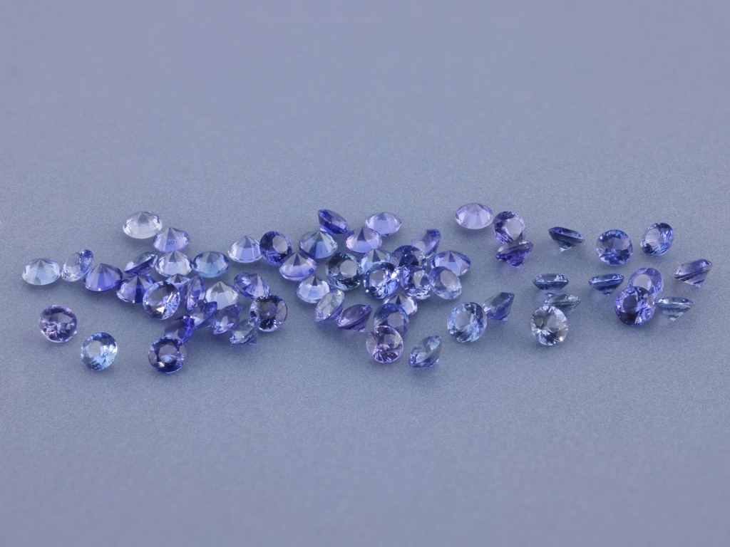 [SURB0150P1] Purple Sapphire 1.50mm Round Diam Cut Blue