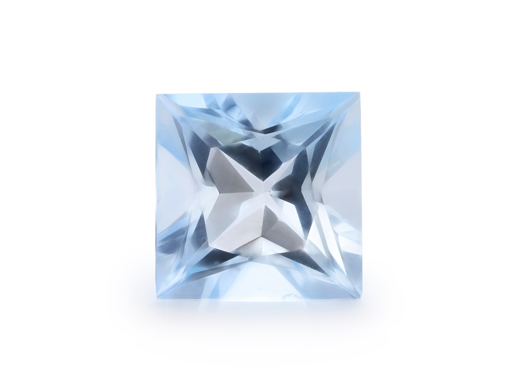 [BAQP0800X2] Aquamarine 8.09x8.08mm Princess Cut