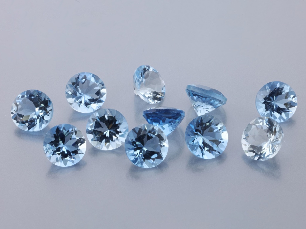 [BARB0500] Aquamarine 5.00mm Round Dark Blue