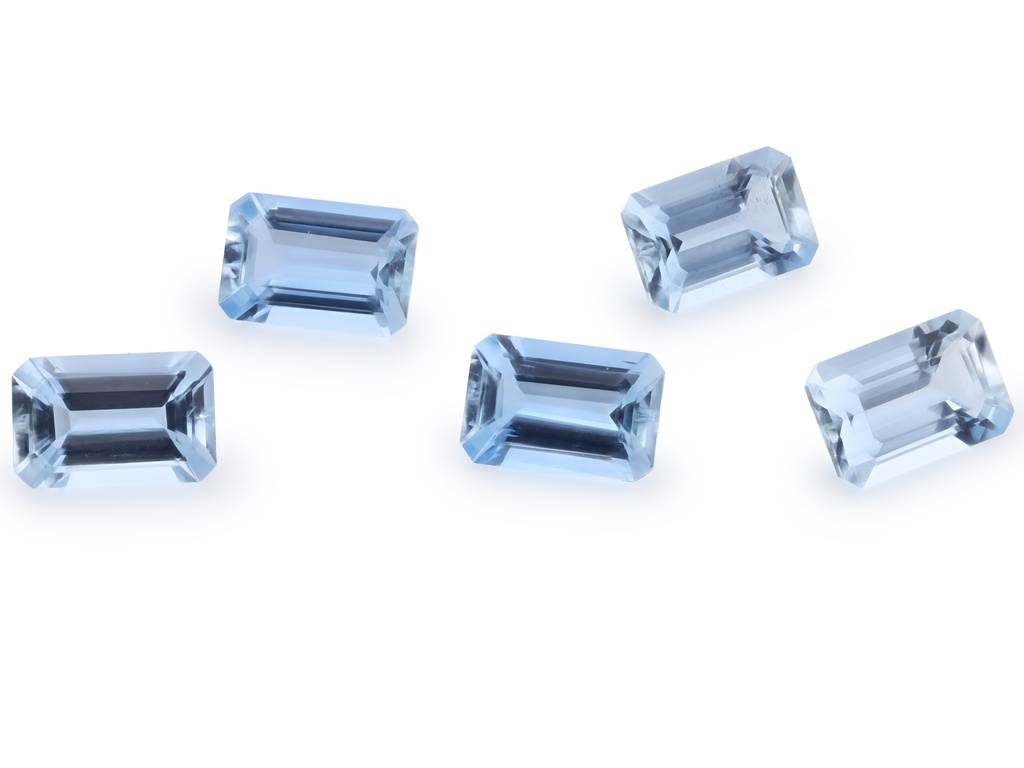[BAOS0604] Aquamarine 6x4mm Emerald Cut Dark Blue