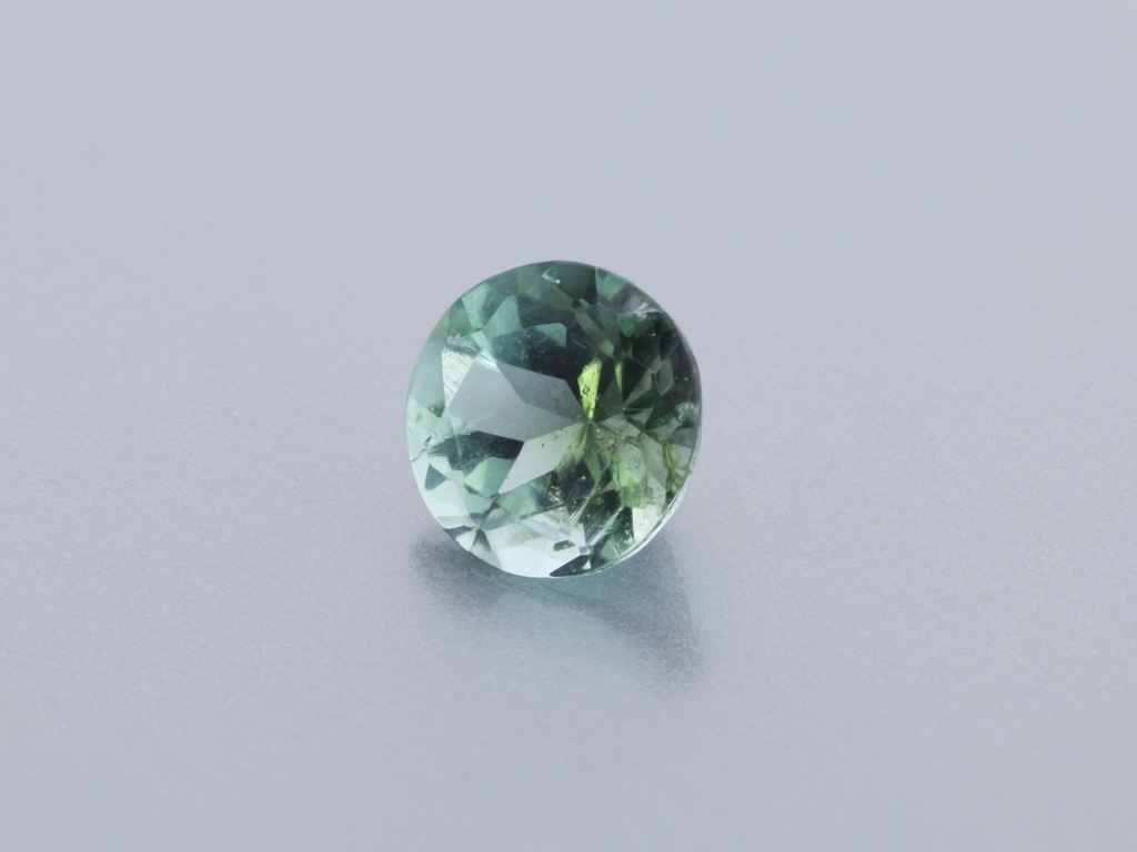 [UMRB0350L] Blue Green Tourmaline 3.50mm Round Light to Mid