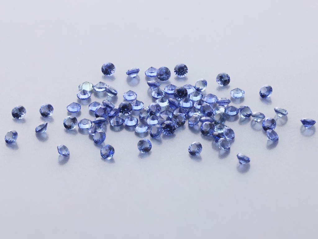 [SCRB0100] Ceylon Sapphire 1.00mm Round Mid to Dark Blue