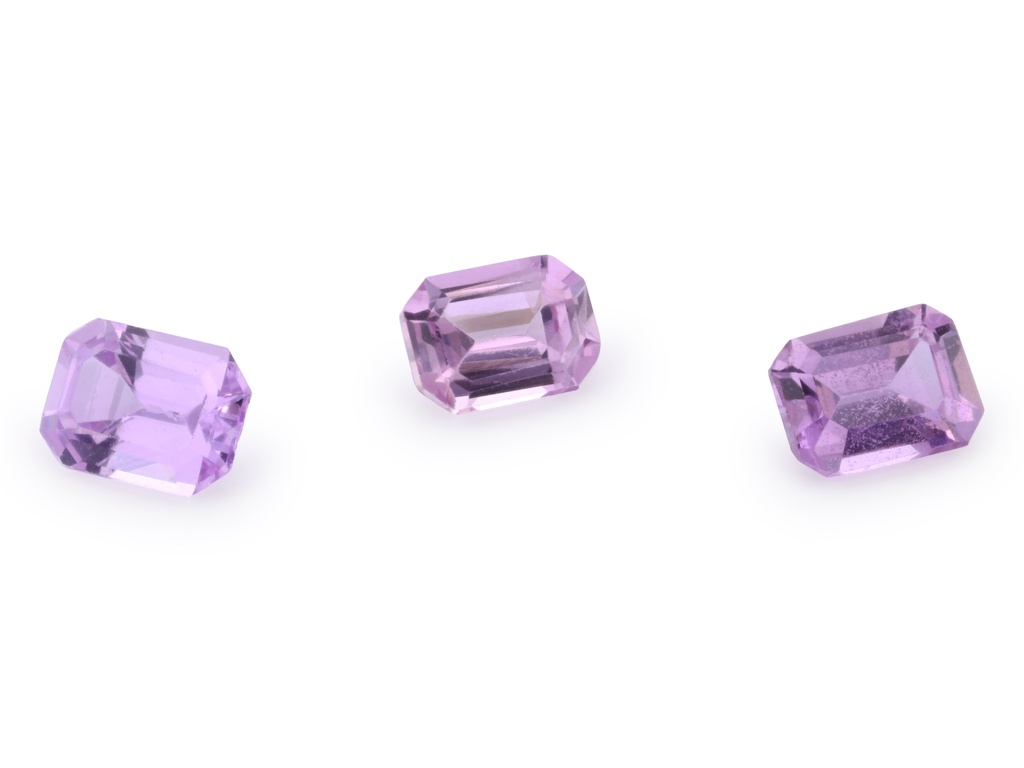 [SPOS0403] Beryllium Treated Sapphire 4x3mm Emerald Cut Pink