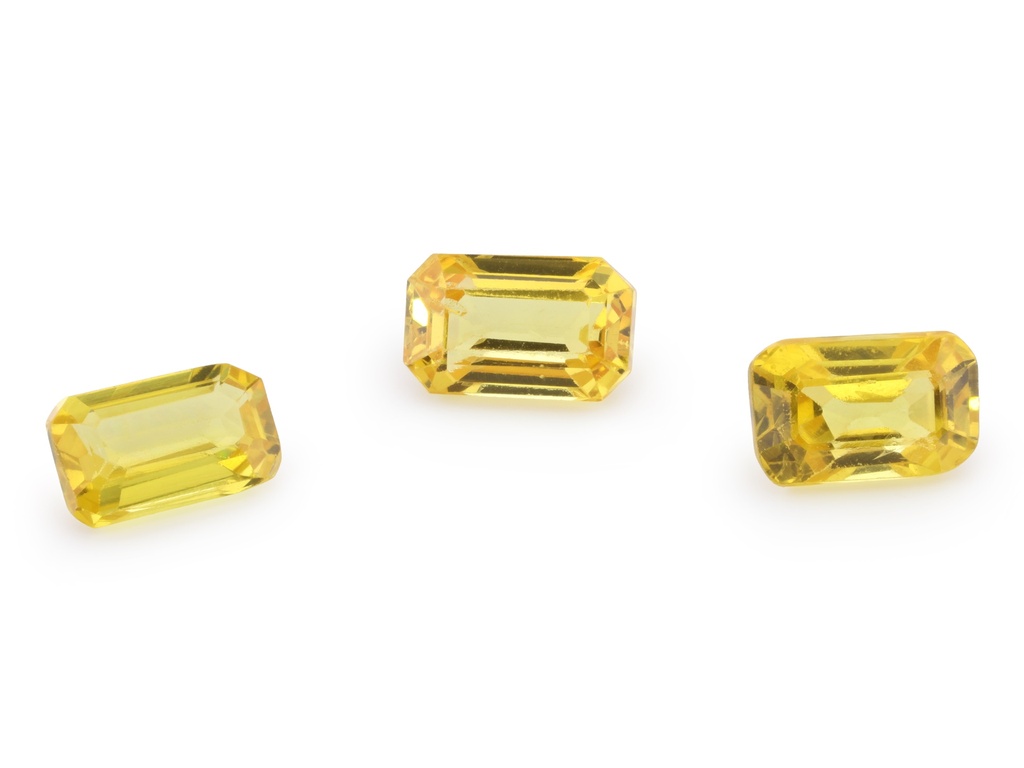 [SYOS0503] Beryllium Treated Sapphire 5x3mm Emerald Cut Yellow