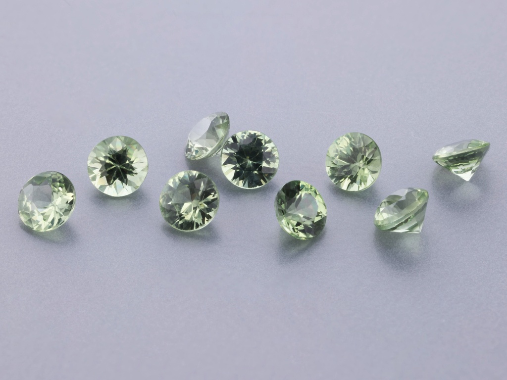 [SGRB0250] Beryllium Treated Sapphire 2.50mm Round Light Green