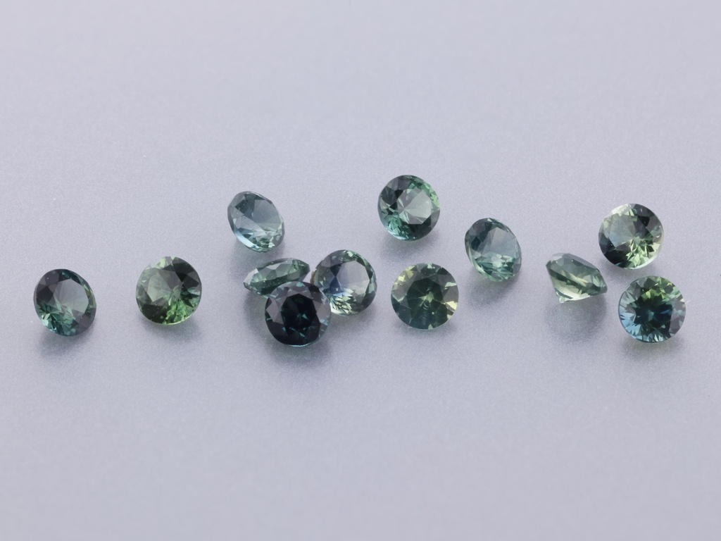 [SGRB0175] Beryllium Treated Sapphire 1.75mm Round Dark Green