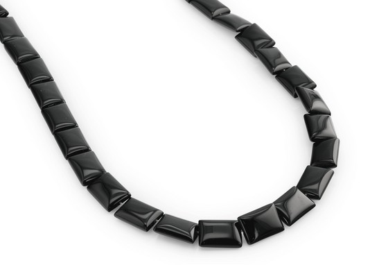 [AXWL1208] Onyx 12x8mm Rectangle Polished Strand