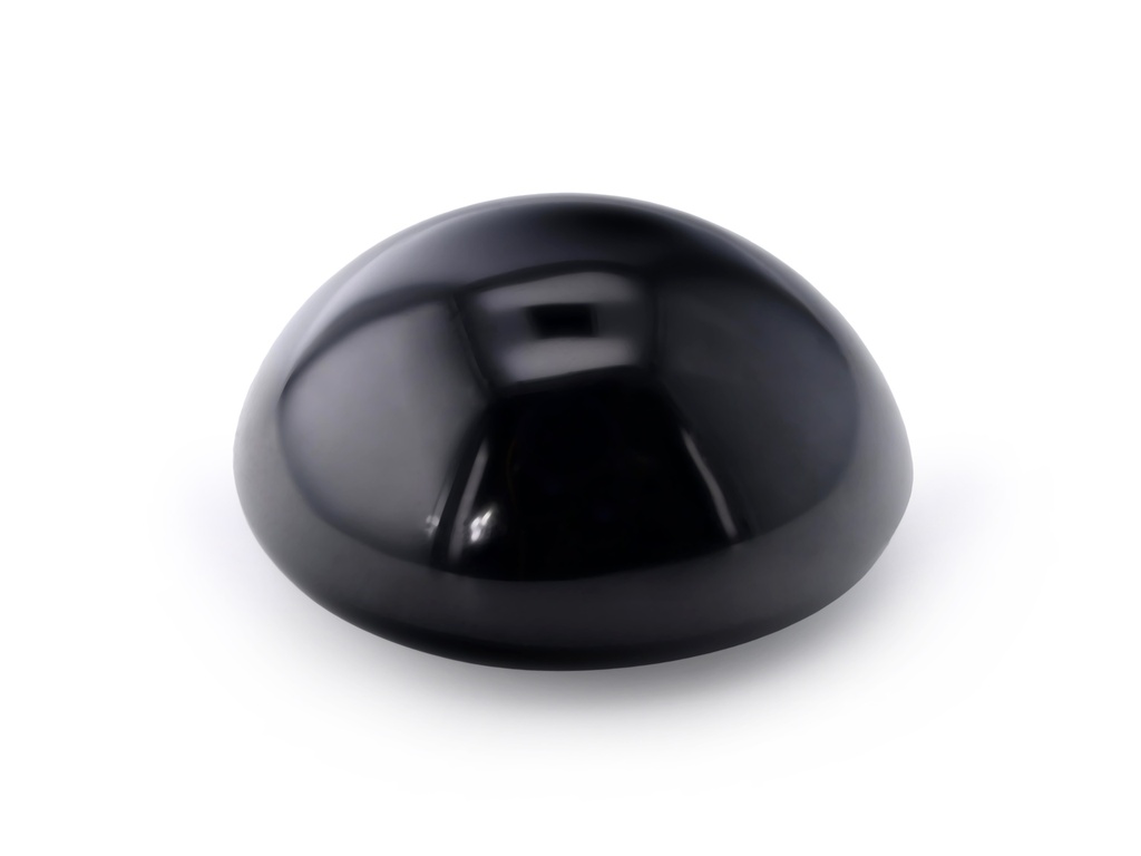 Black Spinel 15.4x12.2mm Oval Cabochon