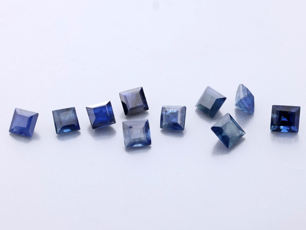[SAQS0200D] Australian Sapphire 2.00mm Carre Cut Dark Blue