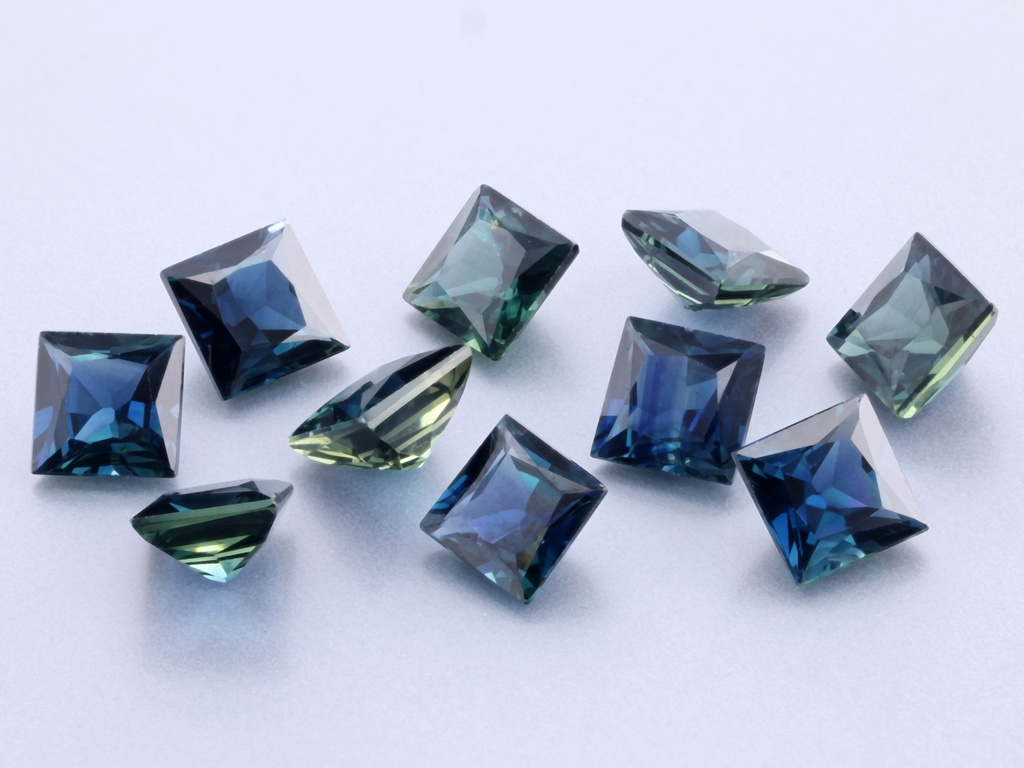 [SAQP0400] Australian Sapphire 4.00mm Princess Cut Mid Blue