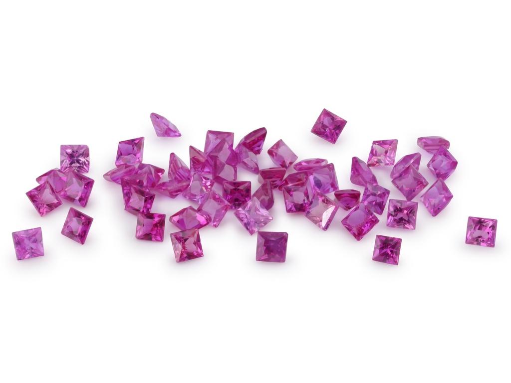 [SPQP0175] Pink Sapphire 1.75mm Princess Cut Dark