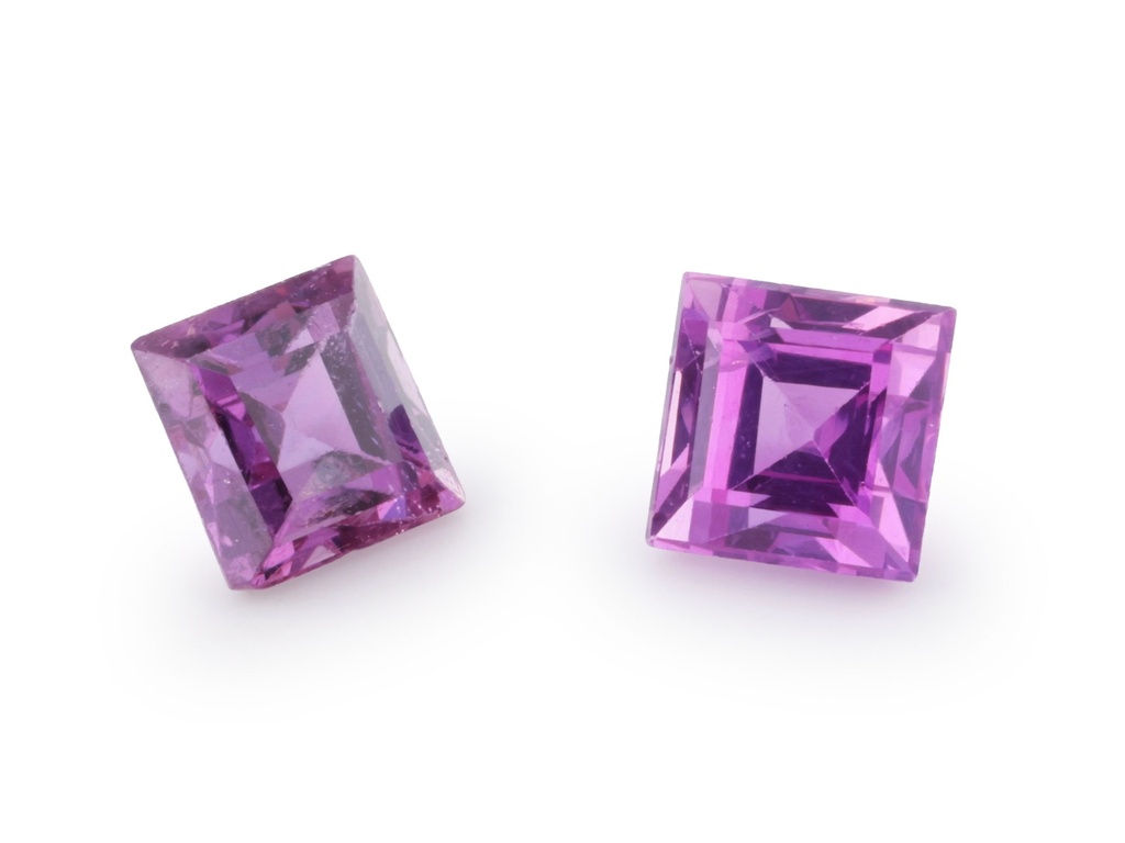 [SPQS0275] Pink Sapphire 2.75mm Carre Cut Dark