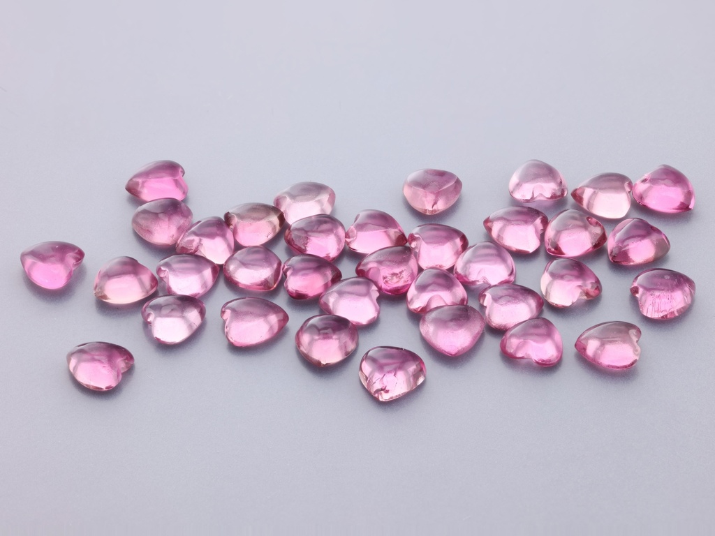 [UPHC0400] Pink Tourmaline 4.00mm Heart Shape Cabochon
