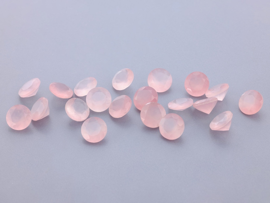 [QRRRB0600D] Rose Quartz 6.00mm Round Dark