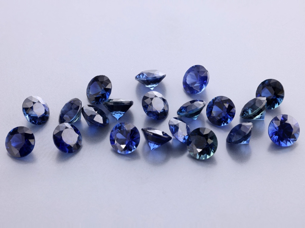[SARB0400P1] Sapphire 4.00mm Round Diamond Cut Blue