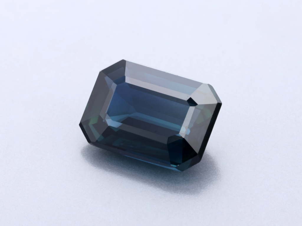 [SAOS0705X6] Australian Sapphire 7.1x5mm Emerald Cut Dark Blue