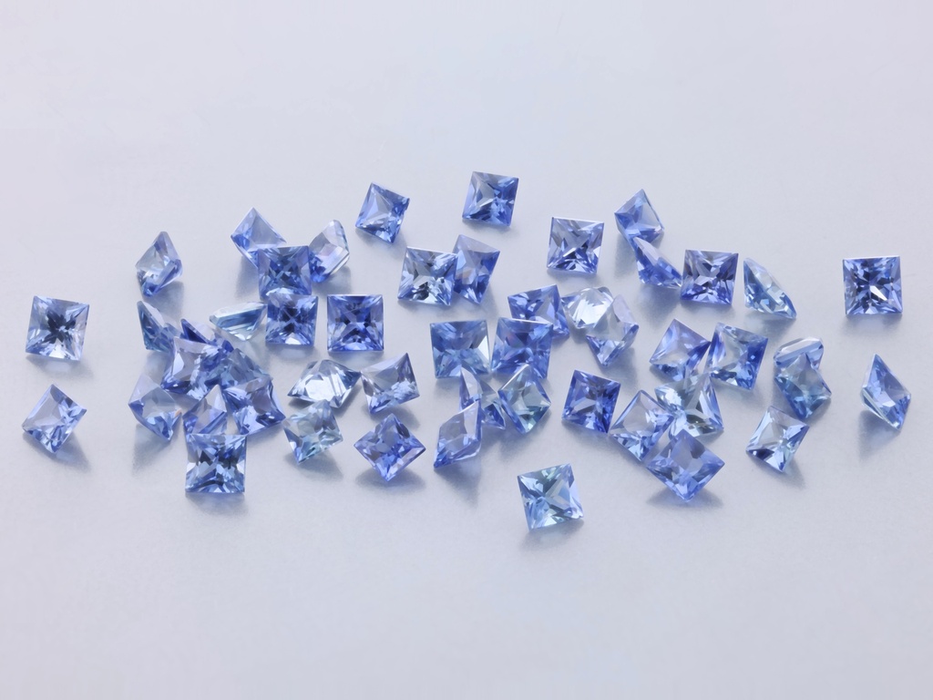 [SCQP0200B] Ceylon Sapphire 2.00mm Princess Cut Light Blue