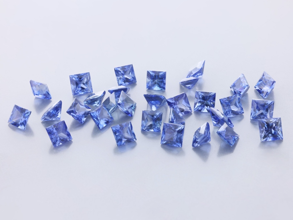 [SCQP0300A] Ceylon Sapphire 3.00mm Princess Cut Mid Blue