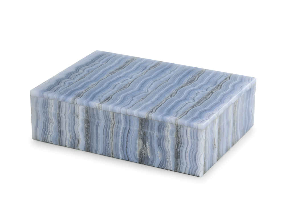 Ornamental Blue Lace Agate 150x100mm Gem box