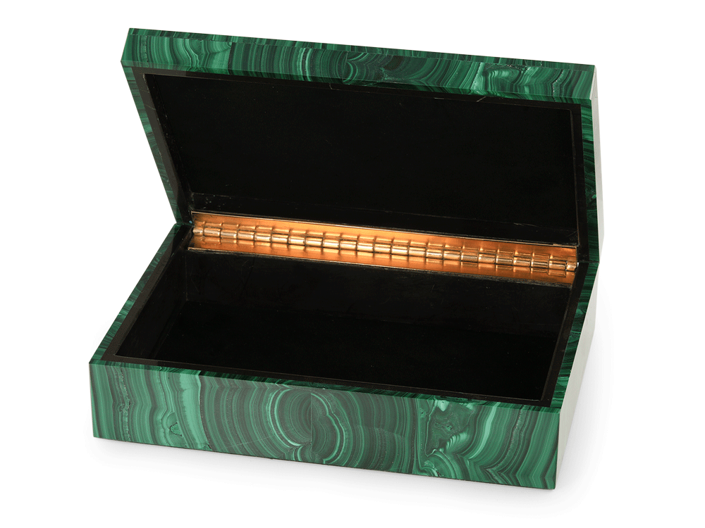 Ornamental Malachite 150x100mm Gem box