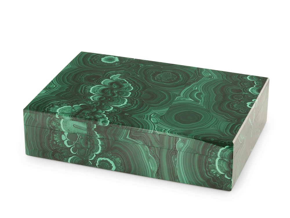 Ornamental Malachite 180x130mm Gem box