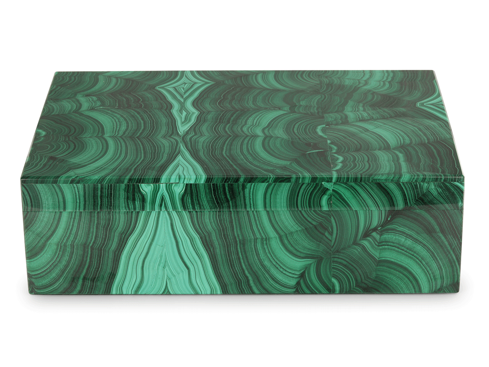 Ornamental Malachite 200x150mm Gem box