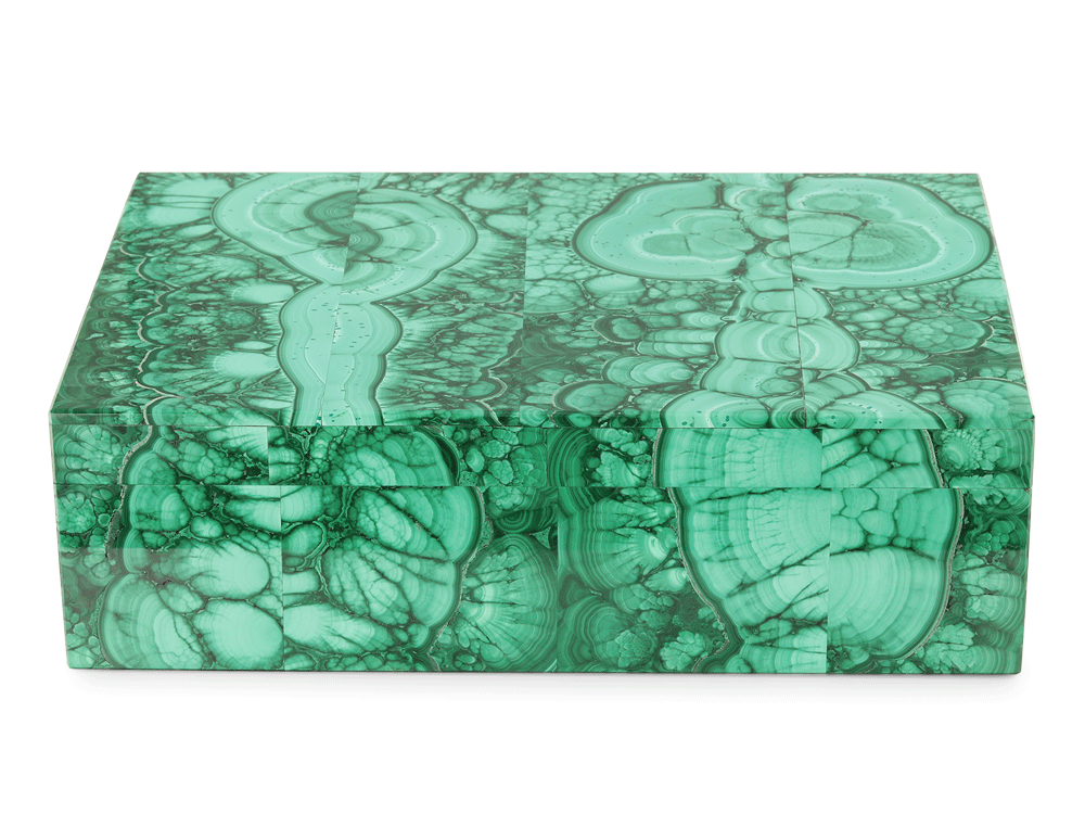 Ornamental Malachite 200x150mm Gem box