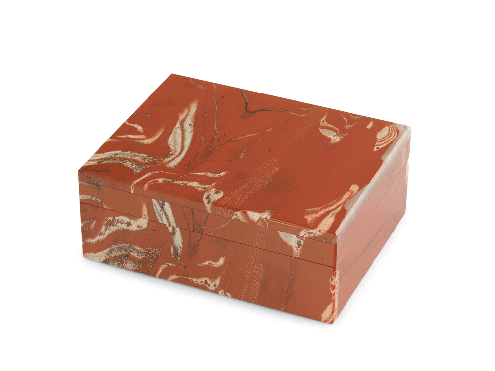 Ornamental Red Jasper 100x80mm Gem box