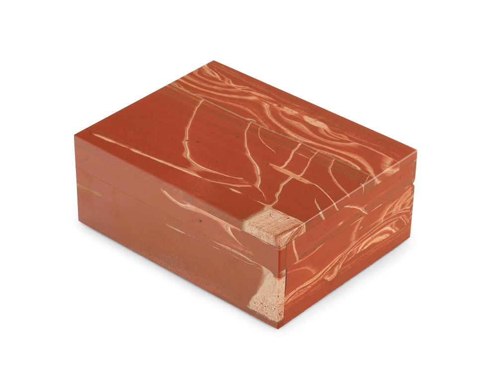 Ornamental Red Jasper 100x80mm Gem box