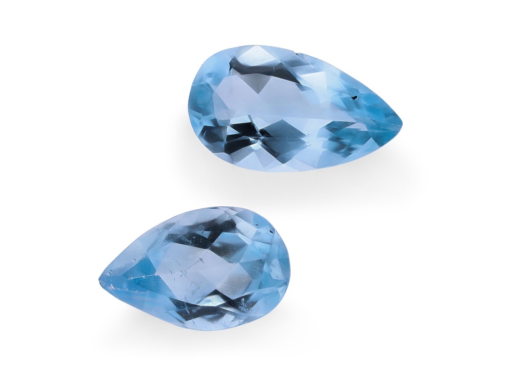 Aquamarine 8-10mm Pear Shape - Set of 2