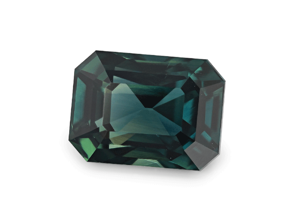 Sapphire 9.8x7.18mm Emerald Cut Teal