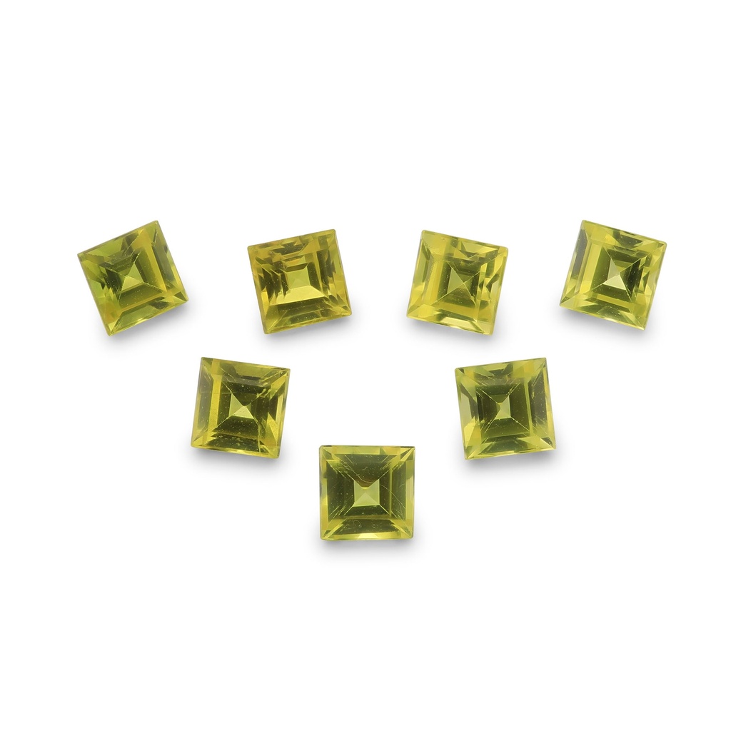 Yellow Sapphire 3mm+/- Carre Cut Set of 7