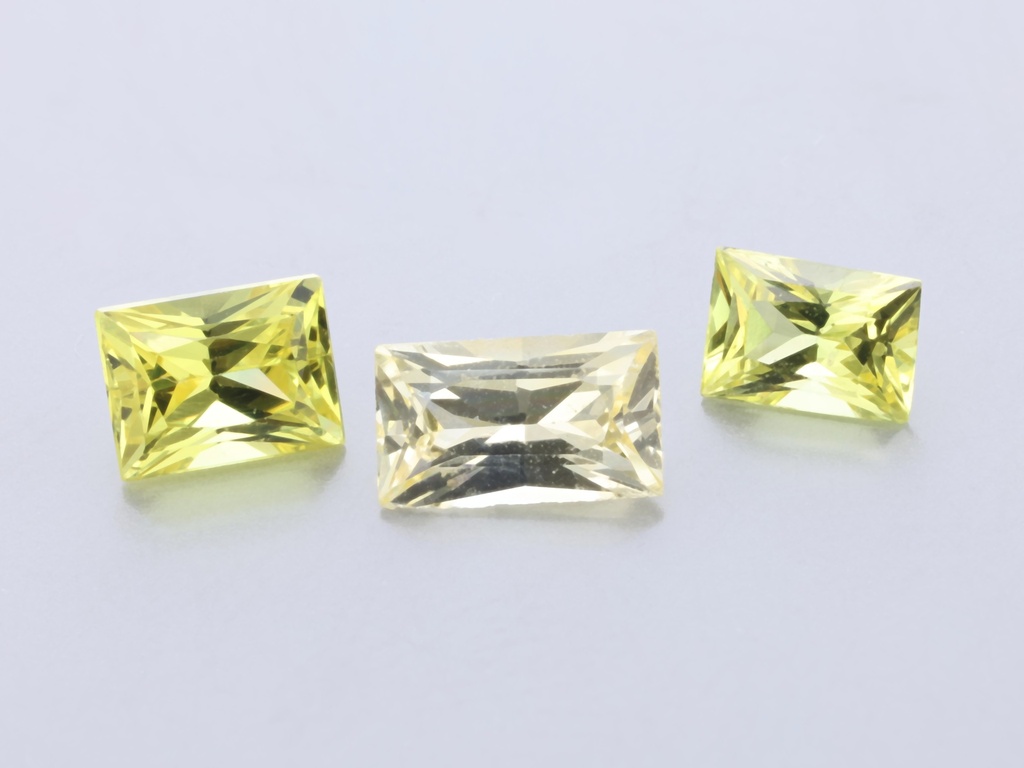 [SYS3290] Yellow Sapphire 4x2.5mm - 5x3mm Baguette Radiant Set of 3