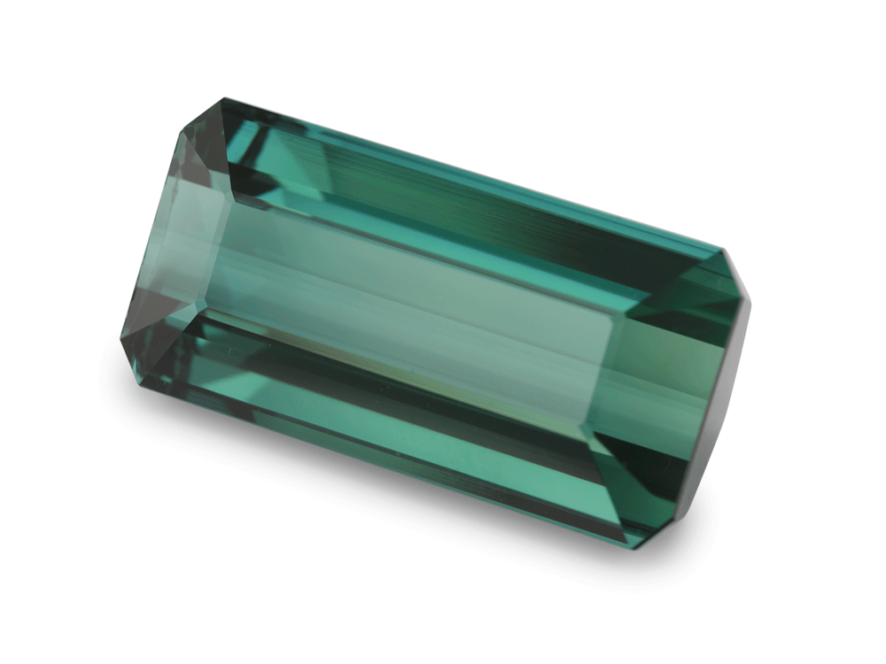 Tourmaline 20.7x10.4mm Fancy Emerald Cut Green Blue