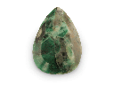 Emerald in Matrix 40x27mm Pear Shape Cab 