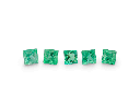 Emerald 2mm Square Princess Gem Grade 