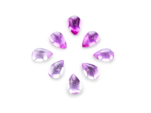 [KX30044] Pink Sapphire 6x4mm Pear Shape Colour Graduating Set