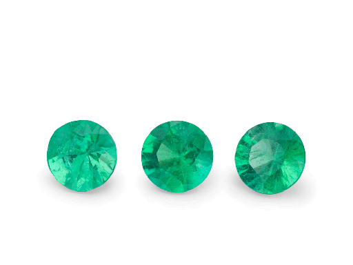 [ER04A] ER04A - Emerald Zambian 4mm Round 