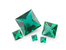 Hydrothermal Emerald - Princess Cut