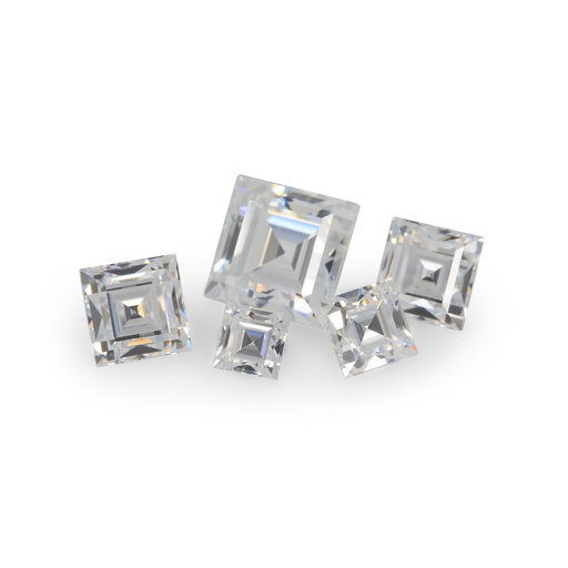 Signity Cubic Zirconia Carre Cut White