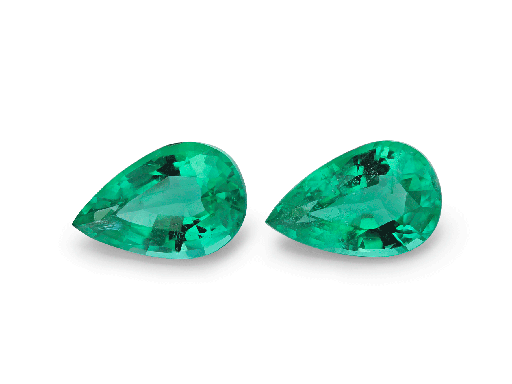 [EX3298] Zambian Emerald 9x5.8mm Pear Shape PAIR
