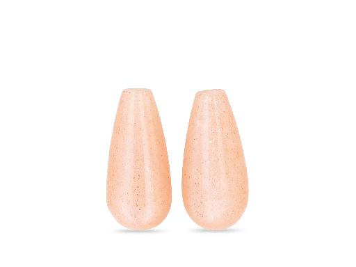[BRIJ3105] Moonstones 15x7mm Polished Drops Peach