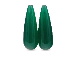 [BRIJ3111] Dyed Green Agate 30x10mm Polished Drops