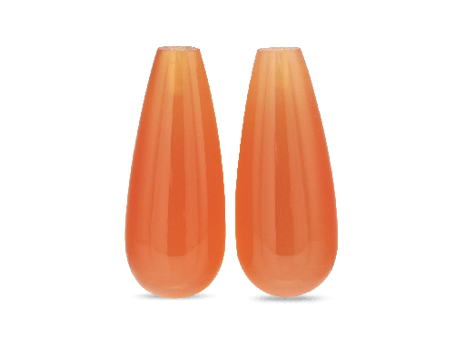 [BRIJ3114] Orange Carnelian 20x8mm Polished Drops