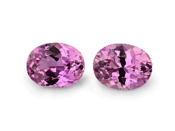 [KX3282] Dark Pink Sapphire 5.5x4.5mm Oval PAIR